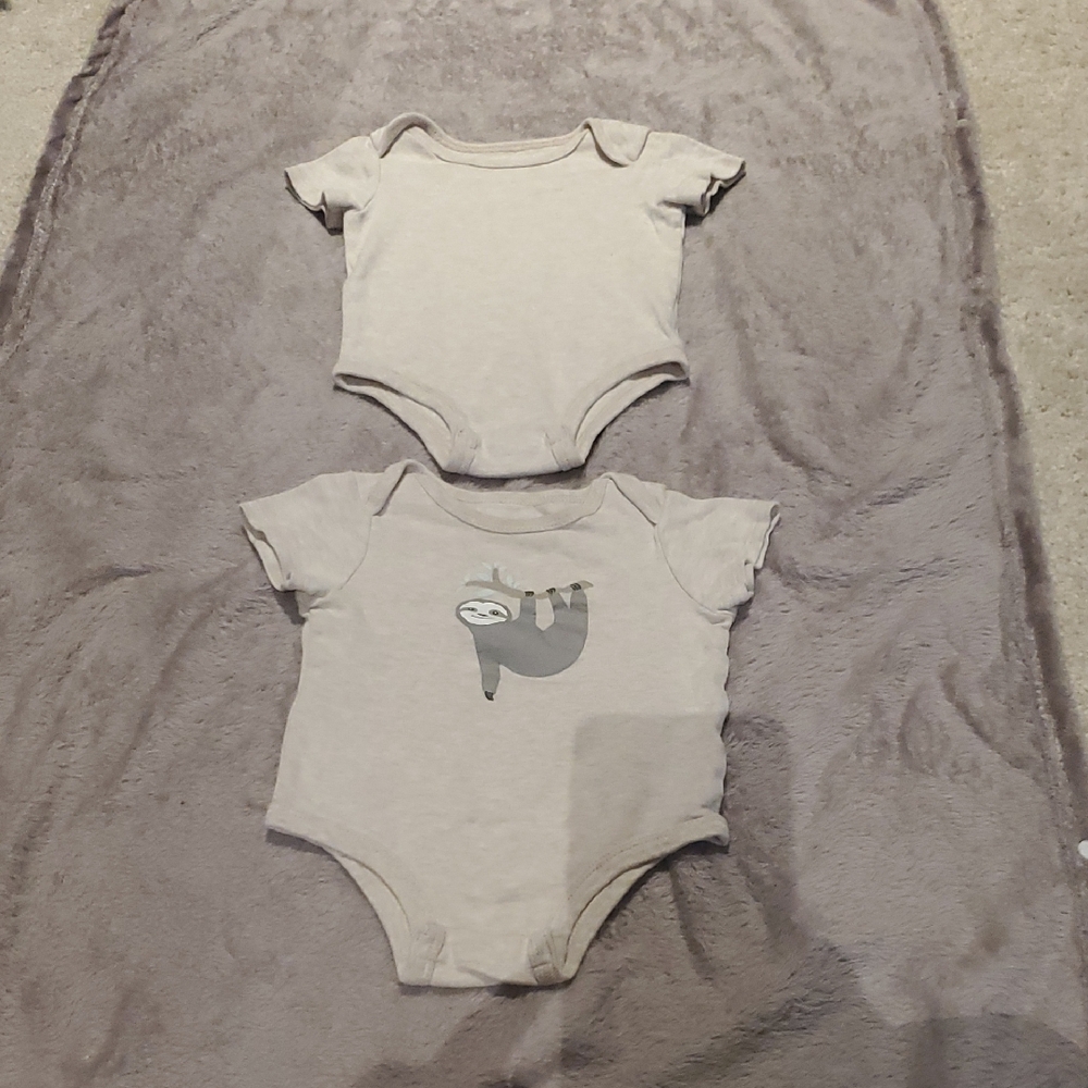 Cream Sloth Print Kids Matching Set